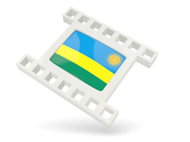 White movie icon. Download flag icon of Rwanda at PNG format