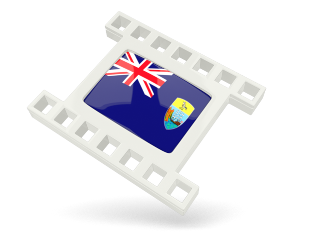 White movie icon. Download flag icon of Saint Helena at PNG format