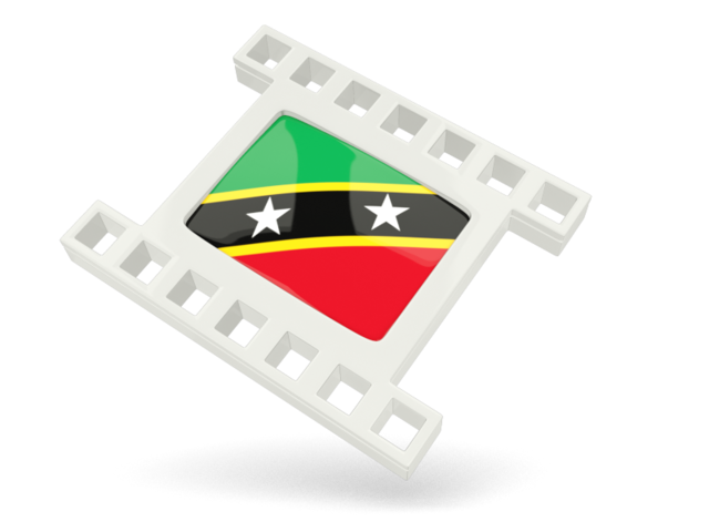White movie icon. Download flag icon of Saint Kitts and Nevis at PNG format