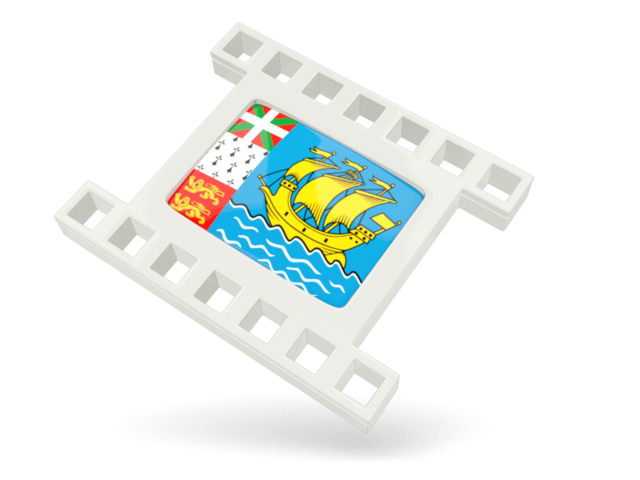 White movie icon. Download flag icon of Saint Pierre and Miquelon at PNG format