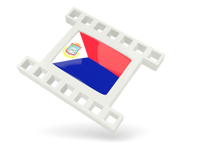 White movie icon. Download flag icon of Sint Maarten at PNG format