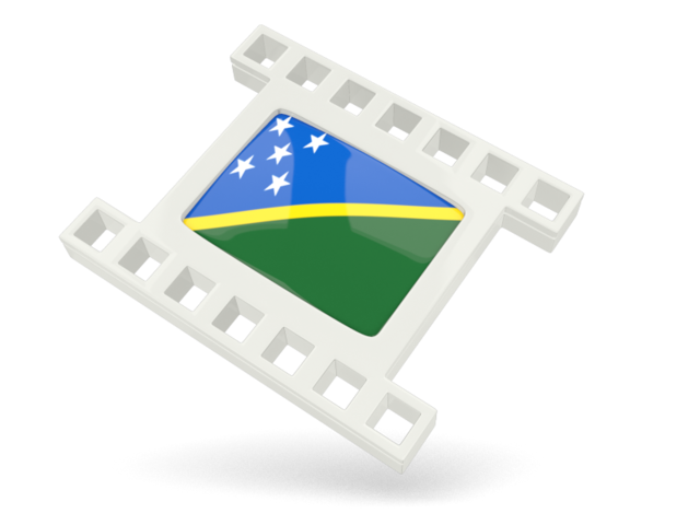 White movie icon. Download flag icon of Solomon Islands at PNG format