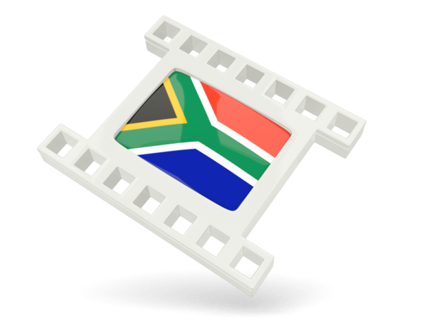 White movie icon. Download flag icon of South Africa at PNG format