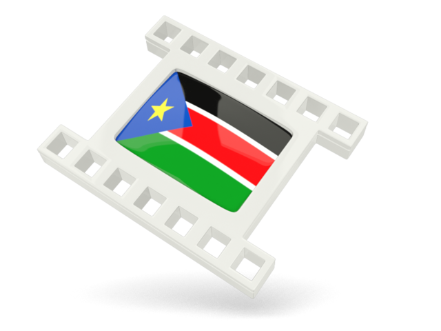 White movie icon. Download flag icon of South Sudan at PNG format