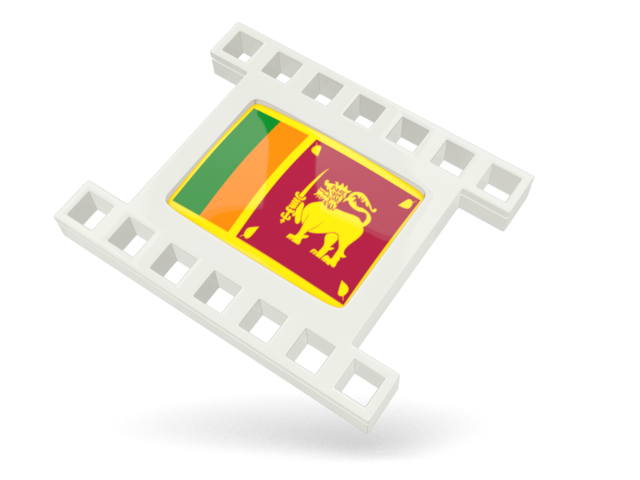 Белая кино-иконка. Скачать флаг. Шри-Ланка