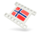 Svalbard and Jan Mayen. White movie icon. Download icon.