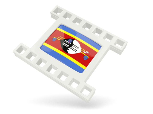 Белая кино-иконка. Скачать флаг. Свазиленд