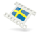 Sweden. White movie icon. Download icon.