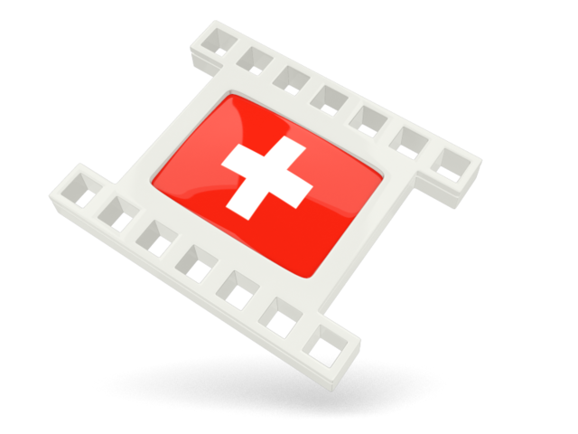 White movie icon. Download flag icon of Switzerland at PNG format