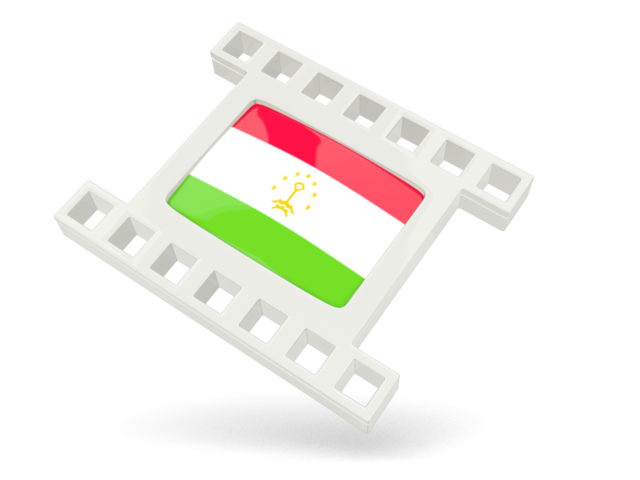 White movie icon. Download flag icon of Tajikistan at PNG format