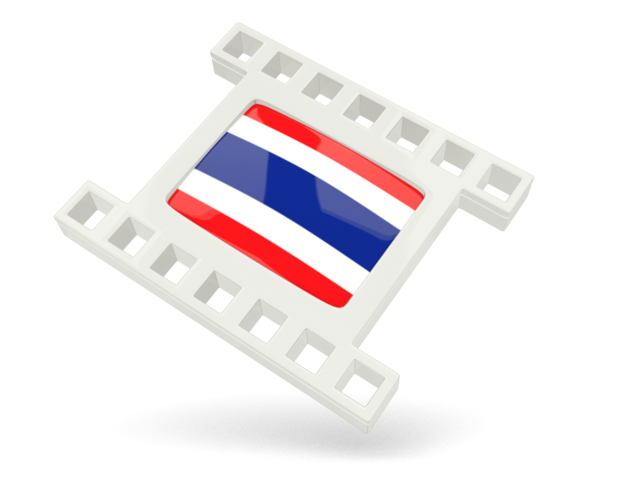 White movie icon. Download flag icon of Thailand at PNG format