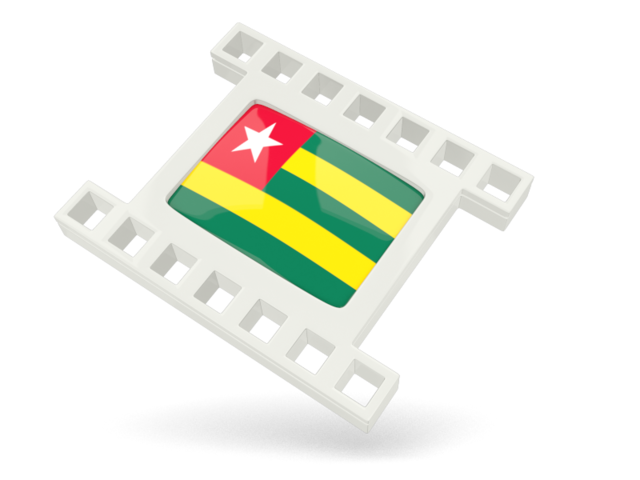 White movie icon. Download flag icon of Togo at PNG format