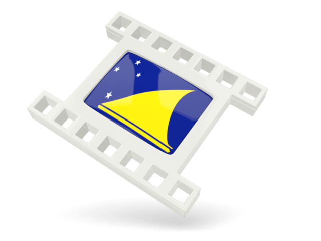 White movie icon. Download flag icon of Tokelau at PNG format