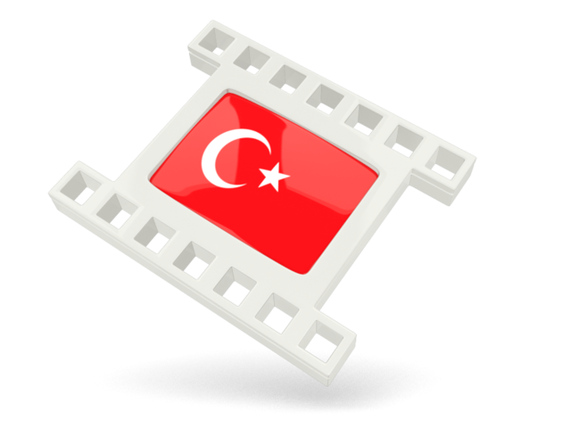 White movie icon. Download flag icon of Turkey at PNG format