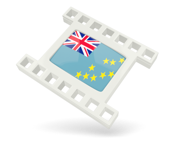 White movie icon. Download flag icon of Tuvalu at PNG format
