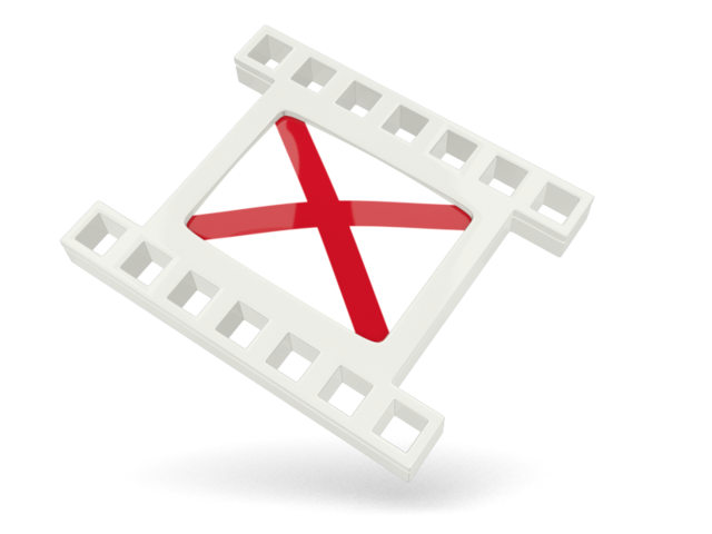 White movie icon. Download flag icon of Alabama