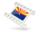 Flag of state of Arizona. White movie icon. Download icon