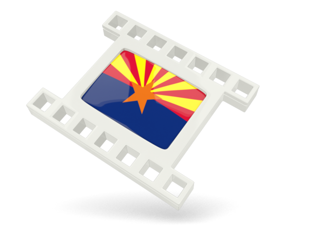 White movie icon. Download flag icon of Arizona