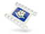 Flag of state of Connecticut. White movie icon. Download icon
