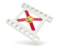 Flag of state of Florida. White movie icon. Download icon