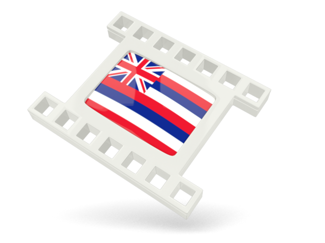 White movie icon. Download flag icon of Hawaii