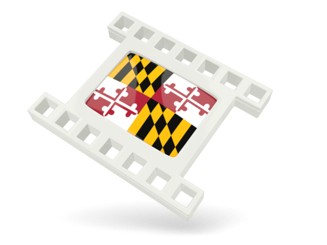 White movie icon. Download flag icon of Maryland