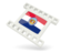 Flag of state of Missouri. White movie icon. Download icon
