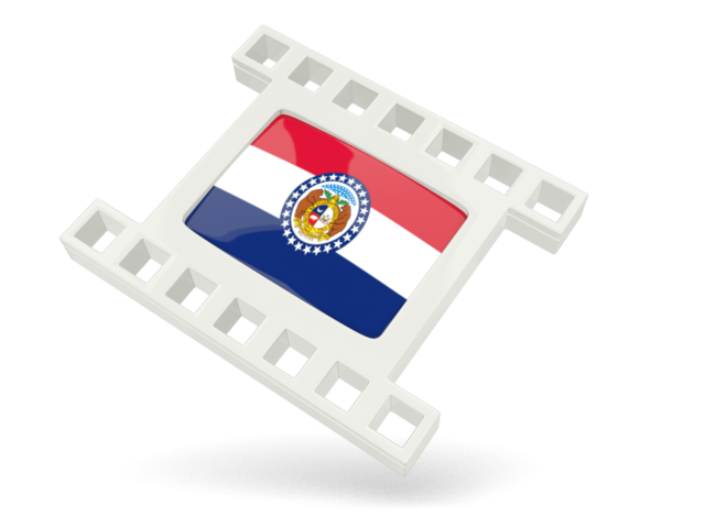 White movie icon. Download flag icon of Missouri