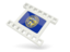 Flag of state of Nebraska. White movie icon. Download icon