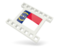 Flag of state of North Carolina. White movie icon. Download icon