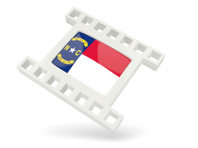 White movie icon. Download flag icon of North Carolina