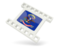Flag of state of North Dakota. White movie icon. Download icon