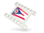 Flag of state of Ohio. White movie icon. Download icon