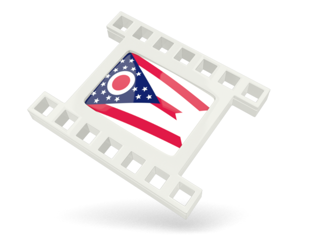 White movie icon. Download flag icon of Ohio