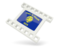Flag of state of Oregon. White movie icon. Download icon