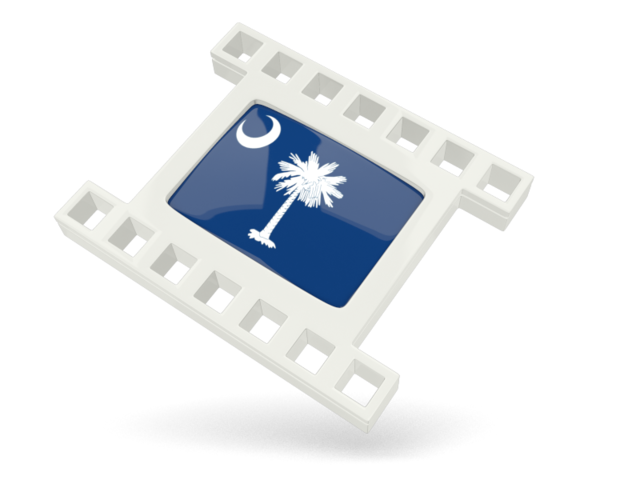 White movie icon. Download flag icon of South Carolina