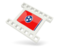 Flag of state of Tennessee. White movie icon. Download icon
