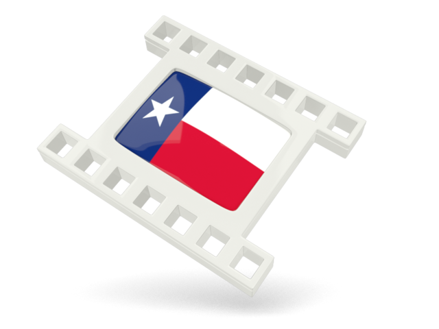 Белая кино-иконка. Загрузить иконку флага штата Техас