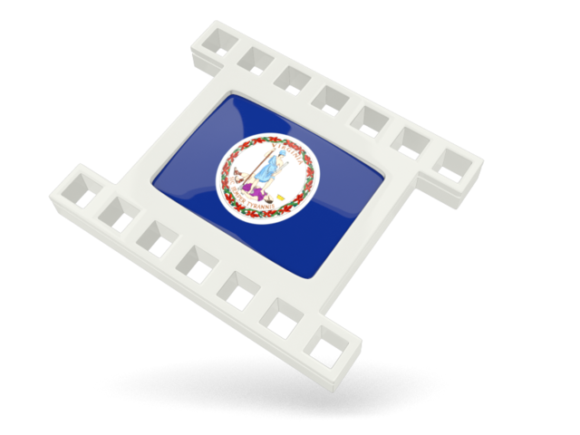 White movie icon. Download flag icon of Virginia