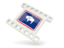 Flag of state of Wyoming. White movie icon. Download icon