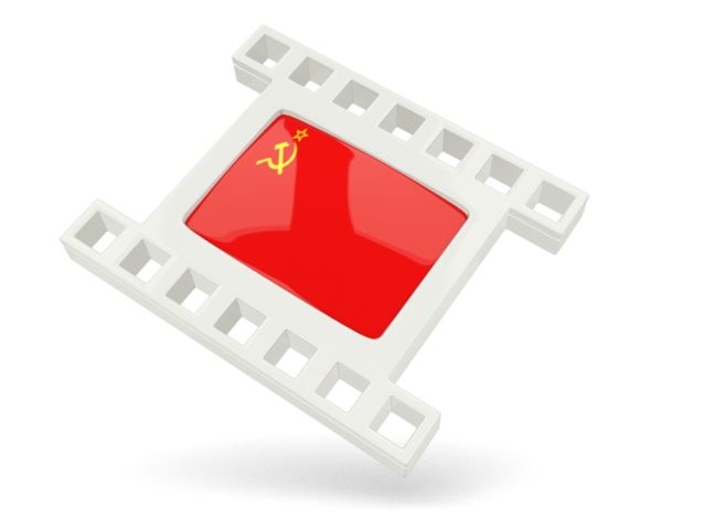 White movie icon. Download flag icon of Soviet Union at PNG format