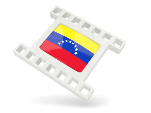 White movie icon. Download flag icon of Venezuela at PNG format