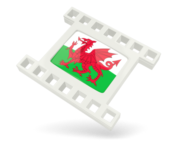 White movie icon. Download flag icon of Wales at PNG format