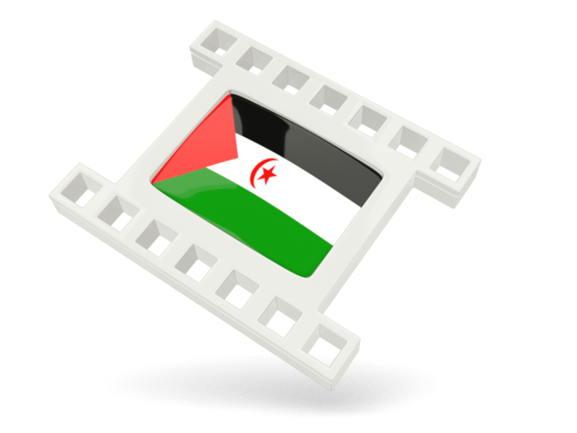 White movie icon. Download flag icon of Western Sahara at PNG format