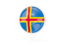 Aland Islands. White pointer with flag. Download icon.