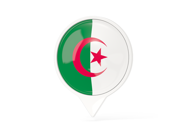 White pointer with flag. Download flag icon of Algeria at PNG format