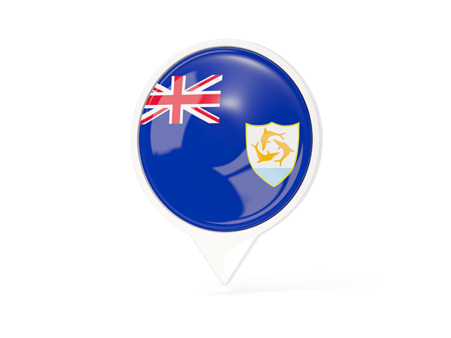 White pointer with flag. Download flag icon of Anguilla at PNG format
