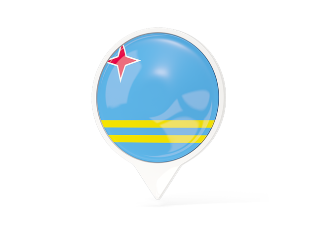 White pointer with flag. Download flag icon of Aruba at PNG format