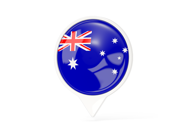White pointer with flag. Download flag icon of Australia at PNG format