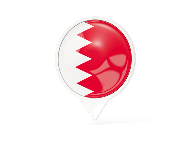Белый указатель с флагом. Скачать флаг. Бахрейн